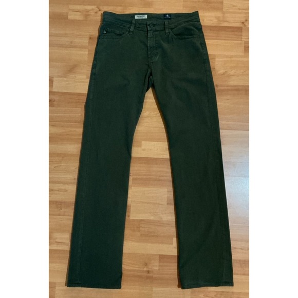 AG Adriano Goldschmied Protege Jeans Men's 30x34 Olive Straight Leg